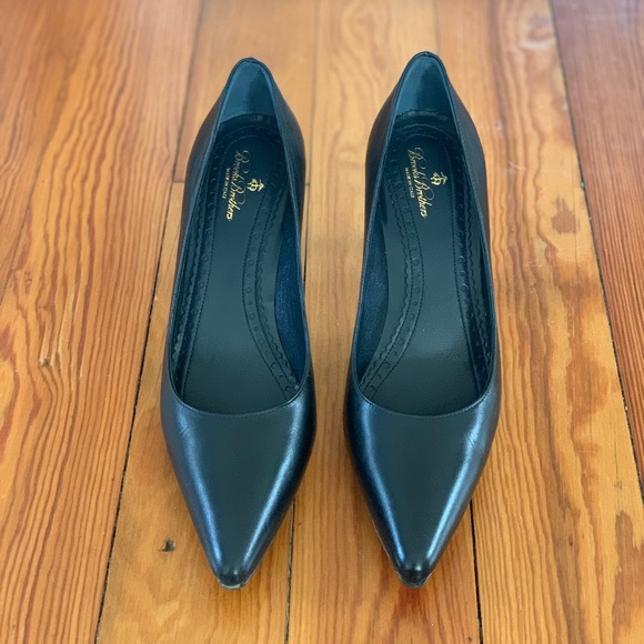 Navy Leather Pumps - Picture 3 of 7